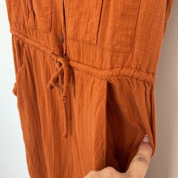 Cotton On Women’s XS rust colored cinch waist Spring Jumpsuit Pants suit - Picture 9 of 16